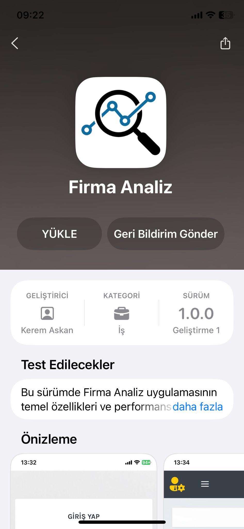 Firma Analiz Yükle